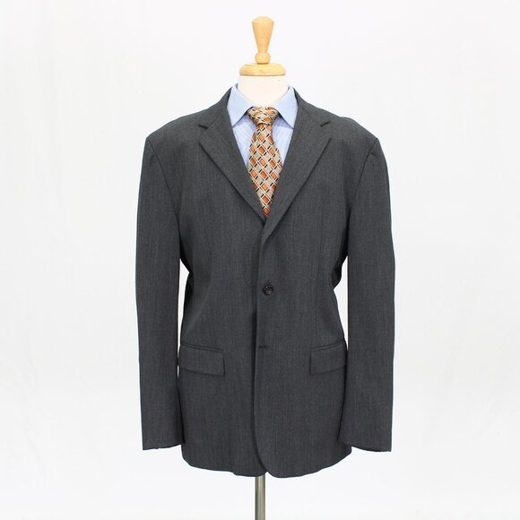 Jil Sander 44L Gray Solid 3-Button Sport Coat Blazer Jacket V199 - Picture 1 of 11